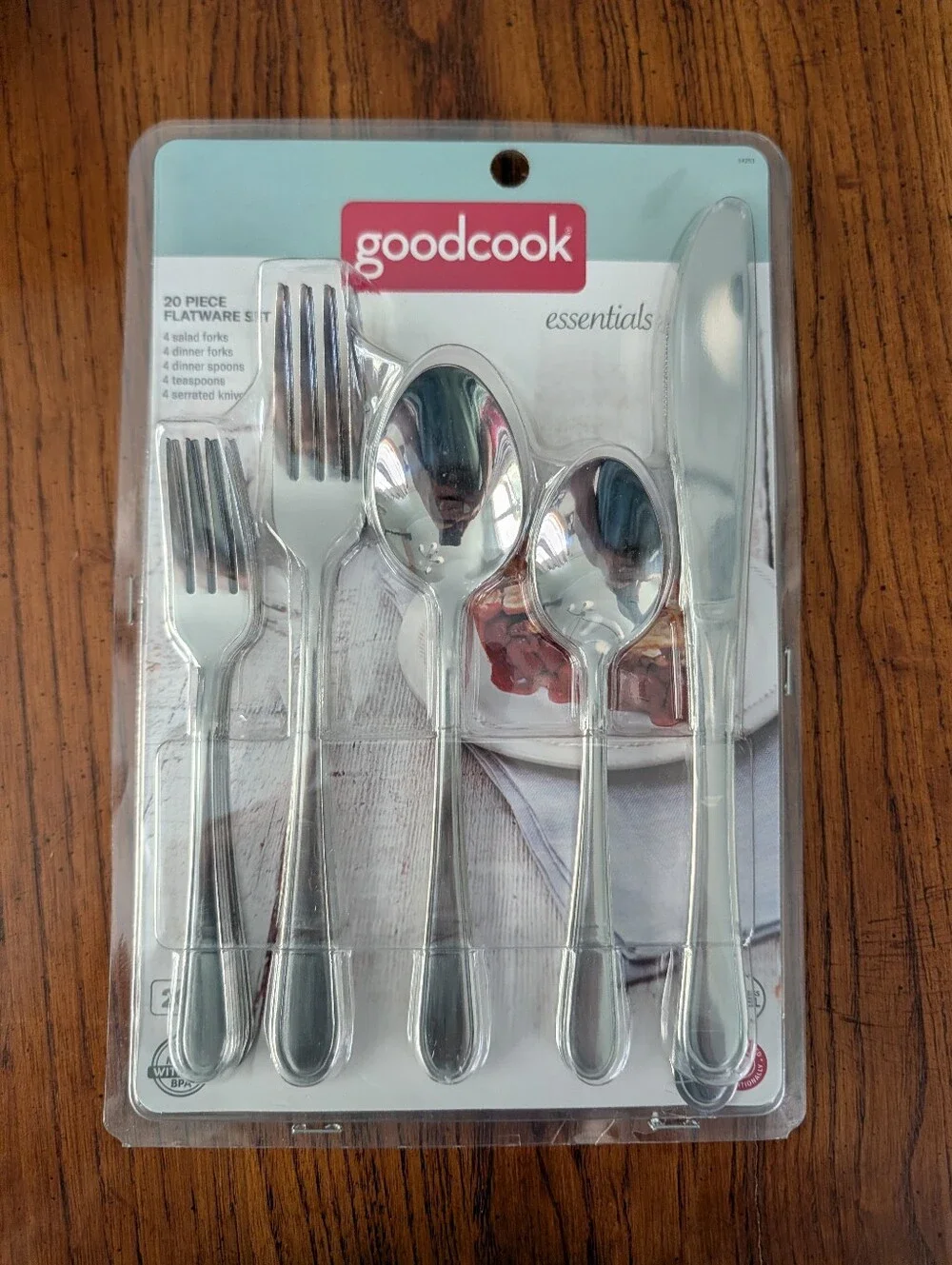 NIB GoodCook Essentials 20-Piece Flatware Set